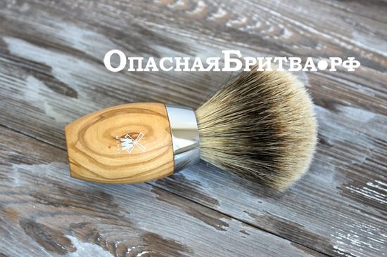 Помазок MUEHLE KOSMO, барсучий ворс категории Fine, олива