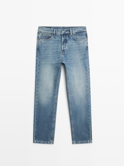 Massimo Dutti Джинсы прямого кроя, средне-синий