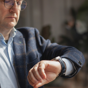 Ремешок для Apple Watch Ultra 49mm из кожи аллигатора, синего цвета