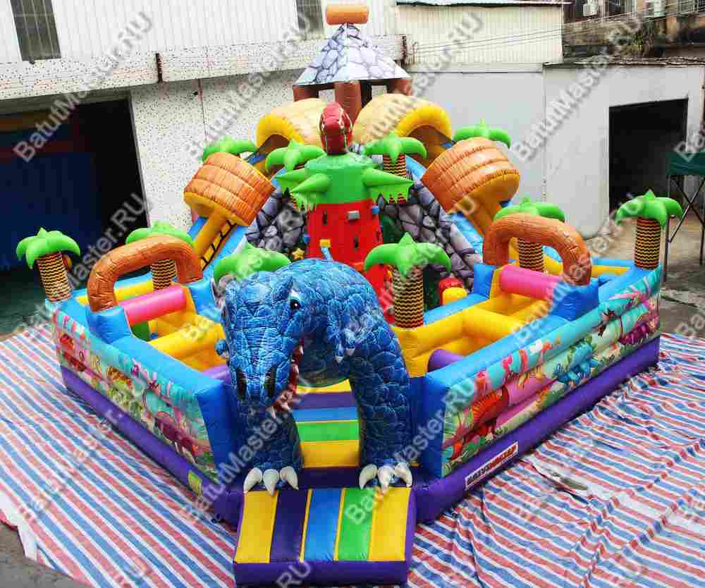 Надувной батут "В гостях у динозавра" 7*7*6м
