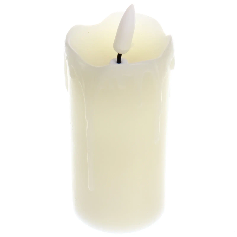 Сувенир с подсветкой «Свеча восковая - Сияние» 5*10 см - облита воском (работает от батареек 2 АА)