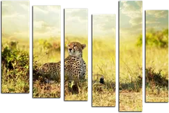 Модульная картина "Задумчивый гепард"