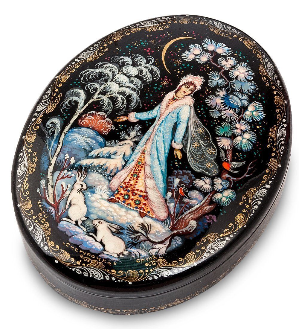 Народные промыслы ШК-45/ 1 Шкатулка «Снегурочка» Столярова