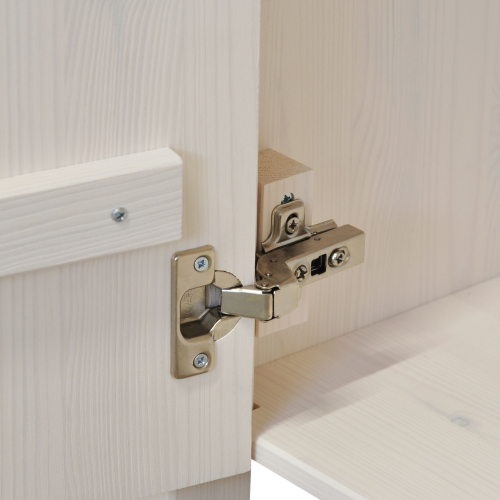 Комод Мадейра из массива сосны с дубовыми ручками, белый