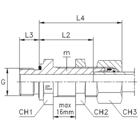 Штуцер FDE DS16 BSP 1/2" B4 (в сборе) CAST