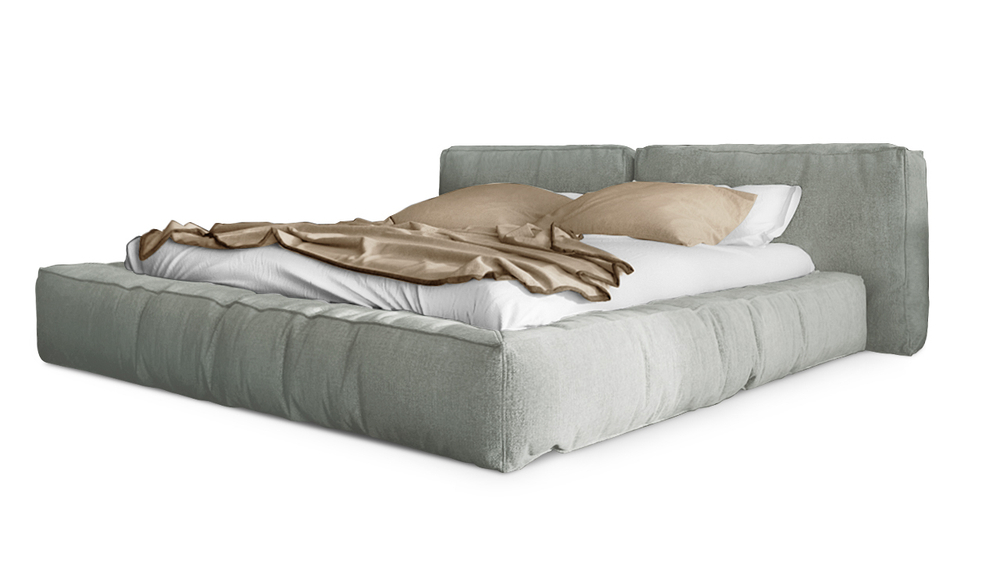 Кровать Латона 3 Vivaldi 06 300*255*85 см, Серый Велюр Нераскладной Фиеста