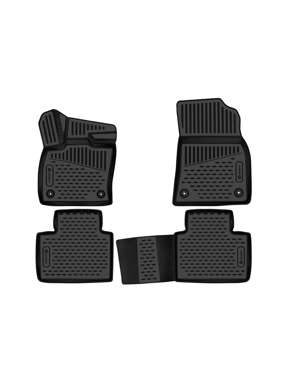 Коврики в салон для GEELY Atlas (II) 2023- 4WD, 4шт. (полиуретан) ELEMENT3DA71025210K