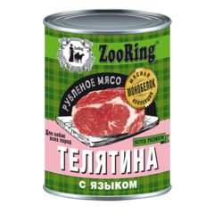 ZooRing консервы для собак всех пород (телятина с языком) 338 гр