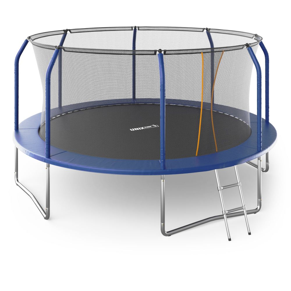 Батут UNIX Line Supreme Basic 14 ft (427 см) синий