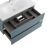 Тумба с раковиной подвесная BelBagno KRAFT-800-2C-SO-AO Голубой матовый, раковина белая BB-8099-80