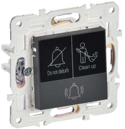 SKANDY Кнопка звонка с индикацией для отелей 10А SK-V17T титан IEK