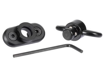 Антабка ShotTime быстросъёмная QD, на M-LOK, для ремня 32мм, цвет - чёрный