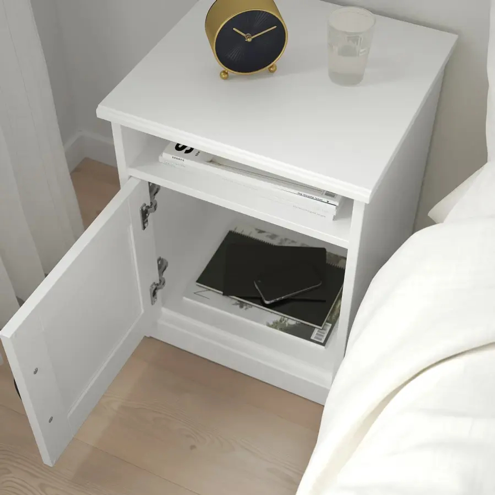 Комбинация мебели для спальни - IKEA SONGESAND, 200x140см, белый, СОНГЕСАНД ИКЕА