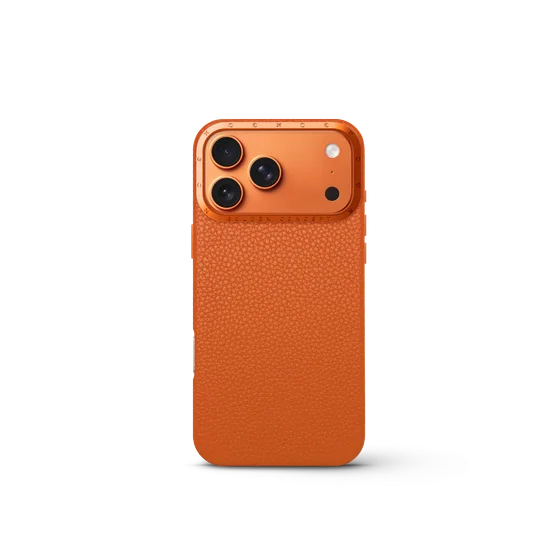 Чехол для iPhone 17 - Зернистая кожа - оранжевый