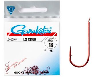 Крючки Gamakatsu LS-1310R HOOKS RED разм. 18 25шт.