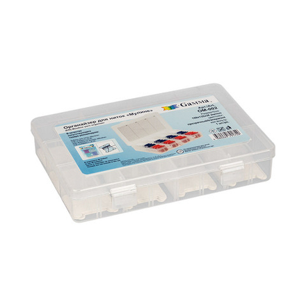 "Gamma"   ОМ-002   органайзер для ниток "мулине"   пластик   19.9 см