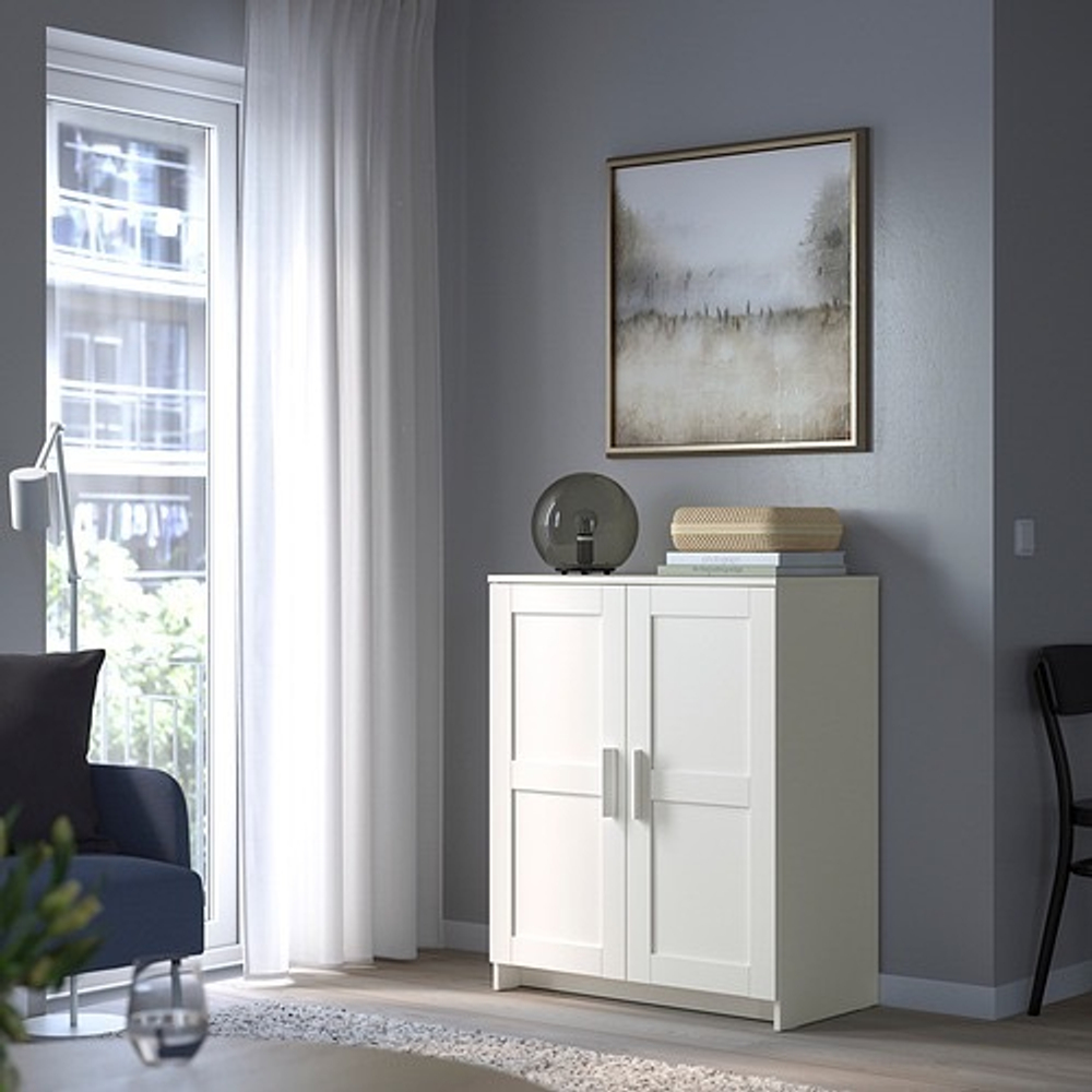 БРИМНЕС BRIMNES Шкаф с дверями 78×95см, белый