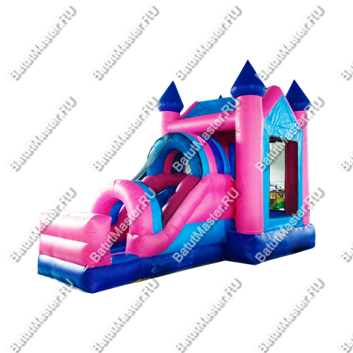 Детский надувной батут "Розовый замок 2" 5*3*3,5 м