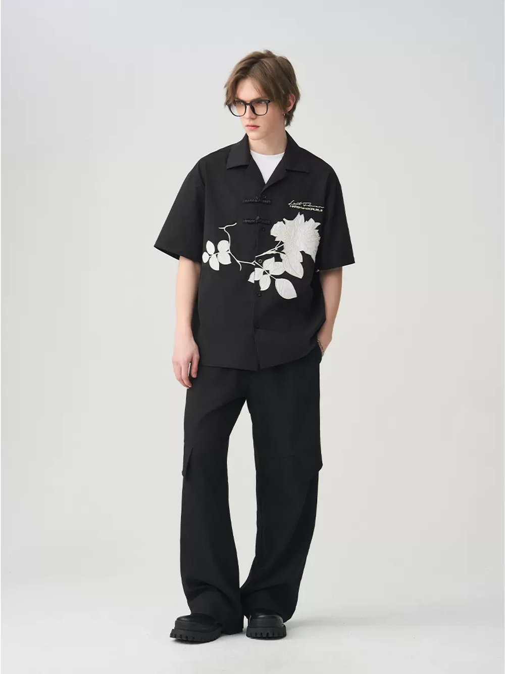 Рубашка HARSHandCRUEL "Abstract Flowers" Short Sleeve Shirt