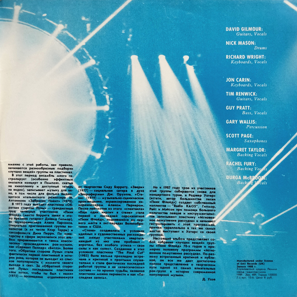 Pink Floyd / Delicate Sound Of Thunder (2LP)