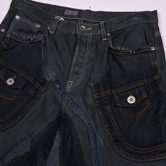Кастомные джинсы от Ships с множеством деталей, L