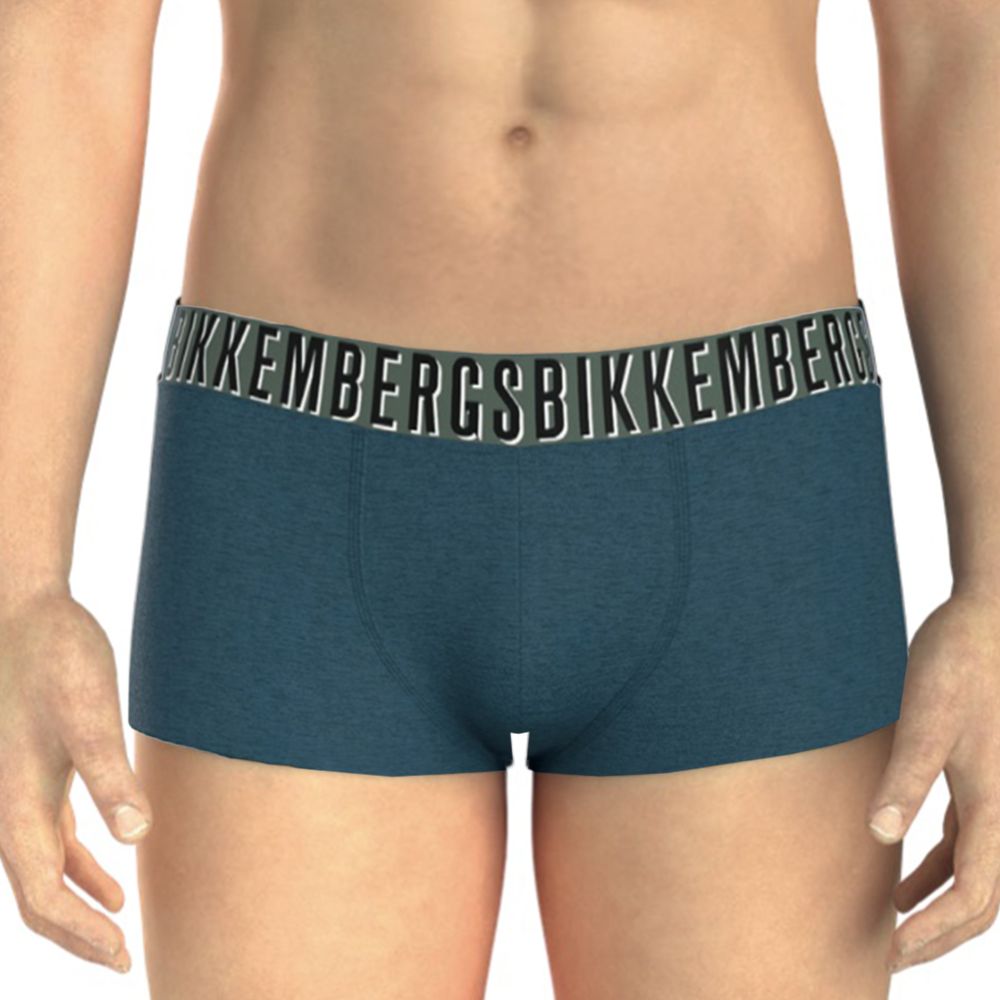 Мужские трусы боксеры синие набор 2в1 Bikkembergs OMBRE BKK52UTR28BI