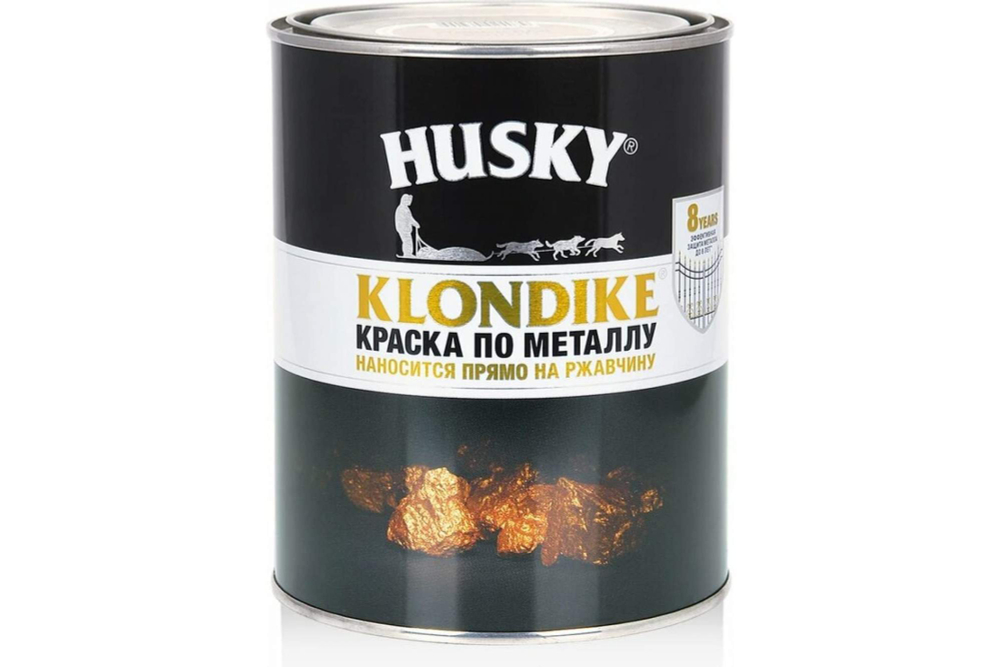 КРАСКА HUSKY-KLONDIKE МЕТ/ГЛЯНЦ ЗОЛОТО RAL 1036 0,9Л