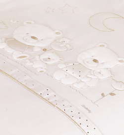 Комплект белья из 5-и предметов Italbaby Happy Family крем