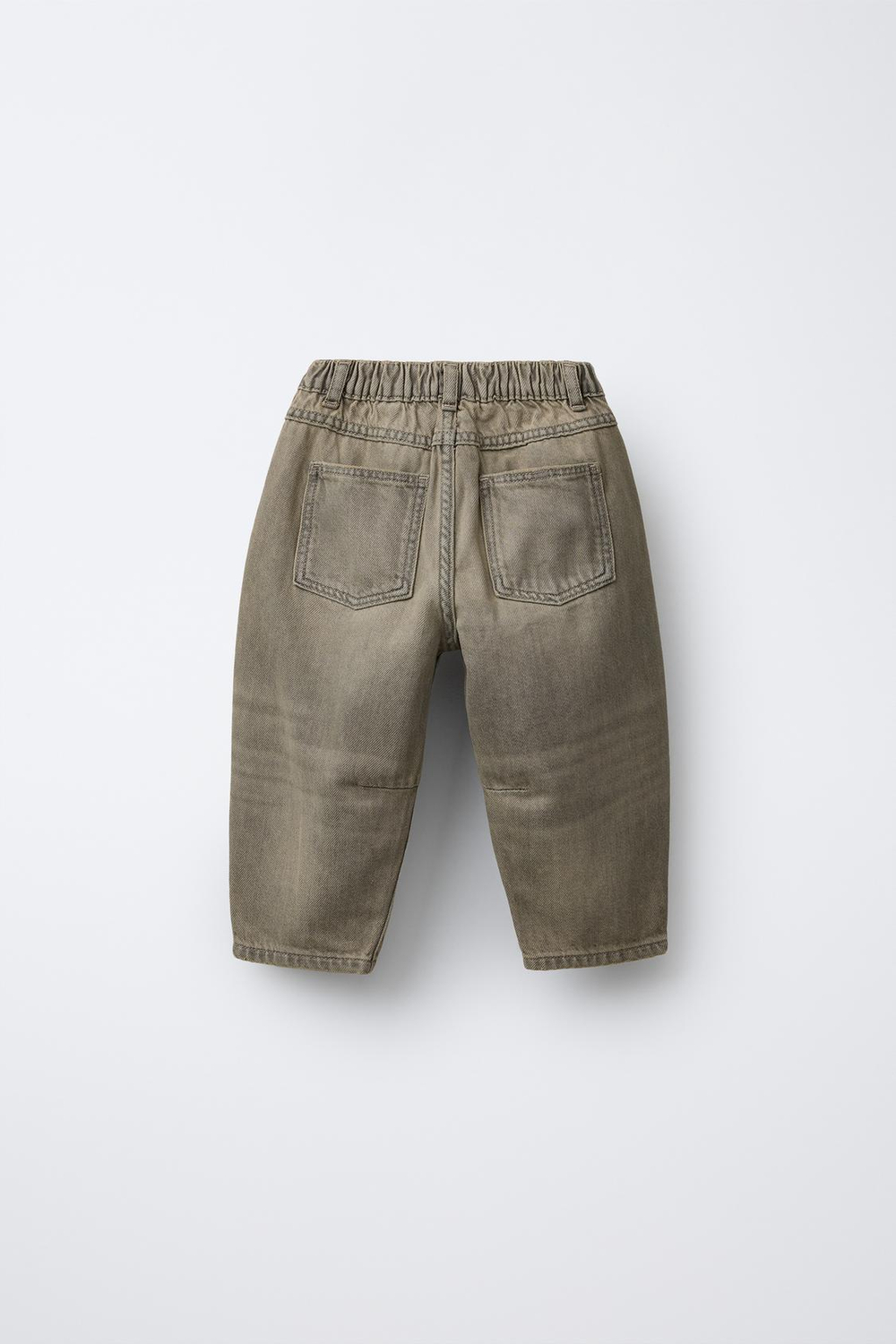 ZARA ДЖИНСЫ BALLOON, СЕРЫЙ/НЕЖНО-КОРИЧНЕВЫЙ