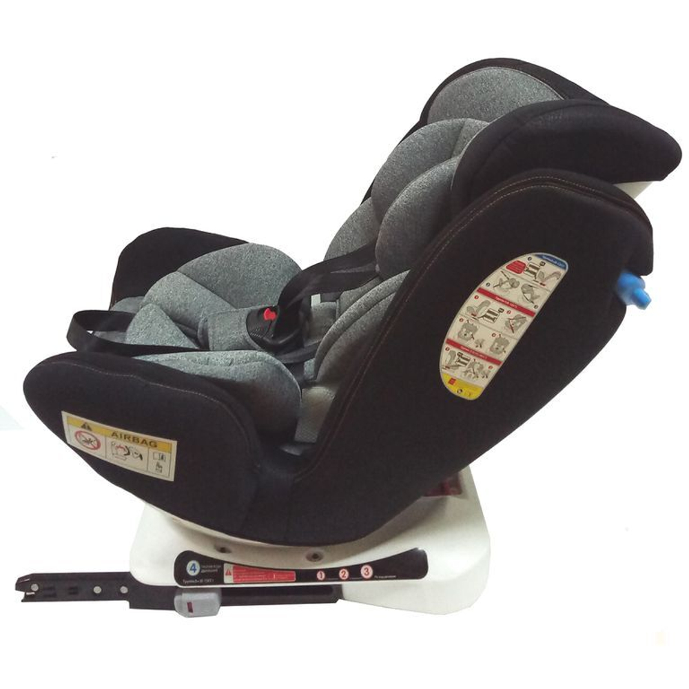 Автокресло Kenga YB104A c isofix гр. 0/1/2/3 (9 мес.-12 лет) (Черный/серый)