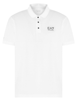 Мужское теннисное поло EA7 Man Jersey - белый