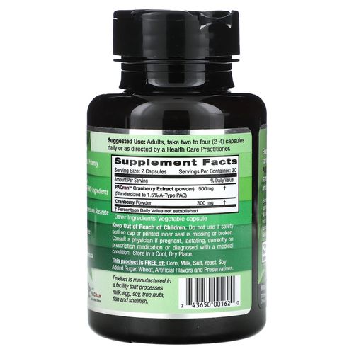 Emerald Laboratories, экстракт клюквы, 60 растительных капсул