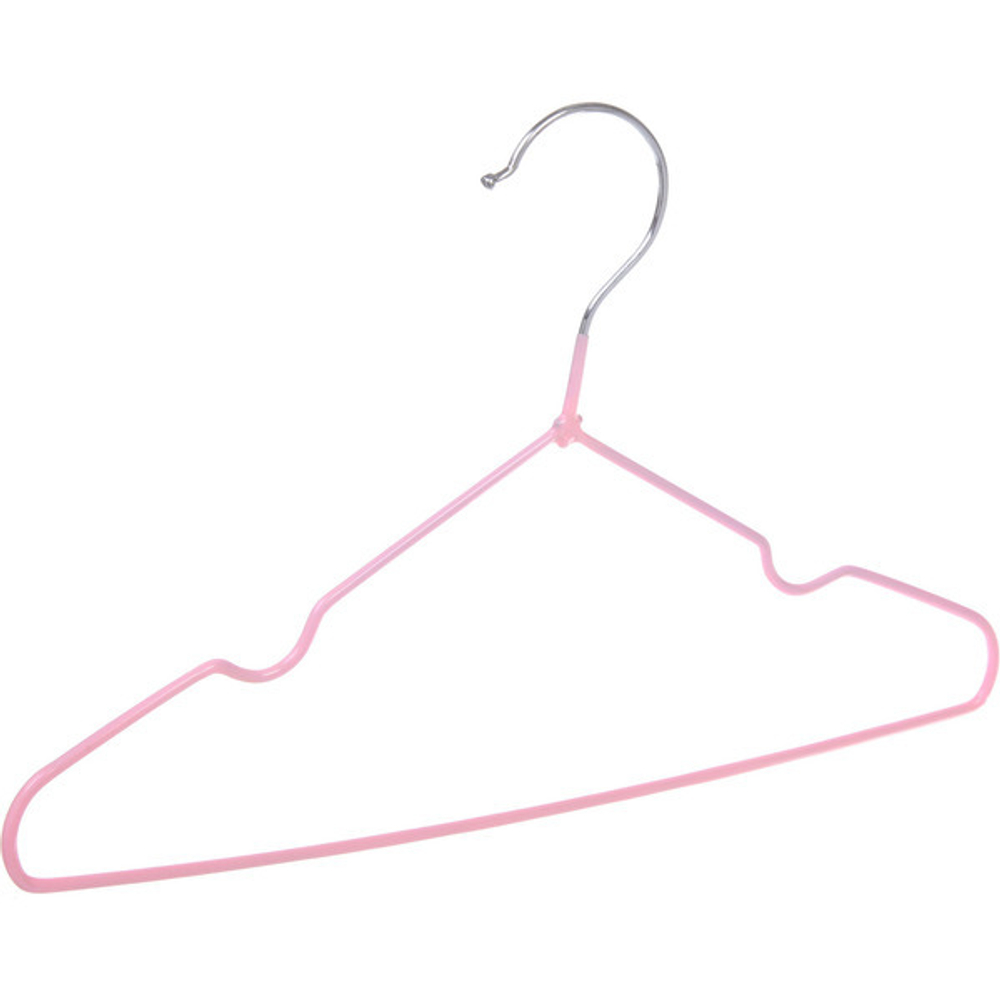 Плечики металлические нескользящие с полимерным покрытием 10шт «ТАРТИТАН», цвет розовый, 30см (Селфи)