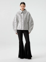 Куртка черно-белая с объемными рукавами OLA OLA