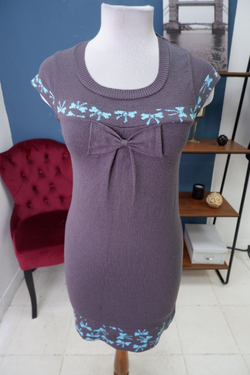 Платье трикотажное с бантом 42 размер