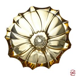 Фруктовница на ножке Aurum Crystal Plantica 33 см Amber