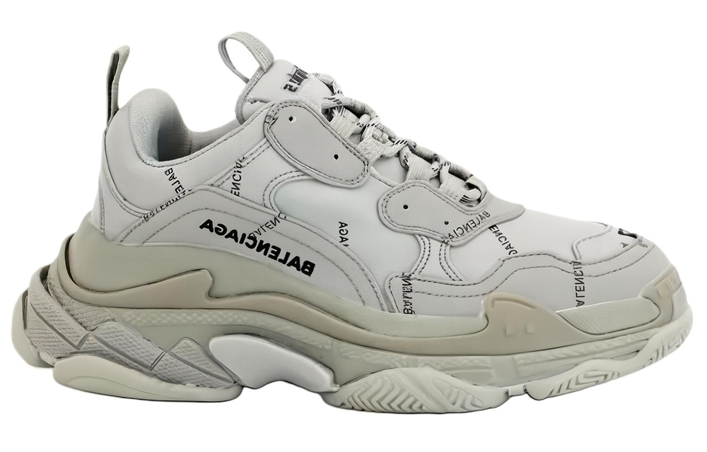 Balenciaga Triple S Allover Logo Gray