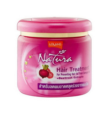 Маска для поврежденных волос против выпадения с экстрактом сахарной свеклы LOLANE NATURA Hair Treatment Beetroot Extracts, 250 мл