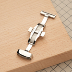 Застежка-бабочка с фиксирующим механизмом, цвет серебро