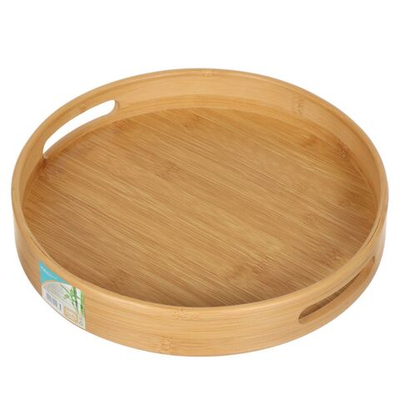 Поднос бамбук, 30х5 см, кругл, Катунь, №7, КТ-ПД-07