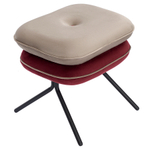 Пуф Bergenson Bjorn Pea, велюр, бежевый/бордовый