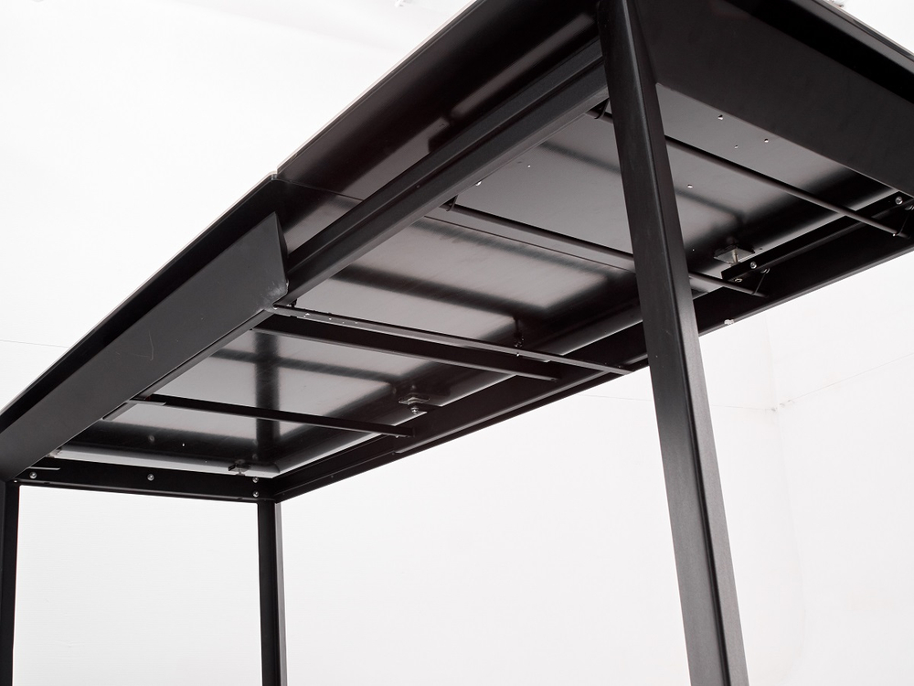 Стол М-City DISAUR Кремона (Cremona) 140 Белый мрамор матовый (Matte Statuario), керамика, Черный