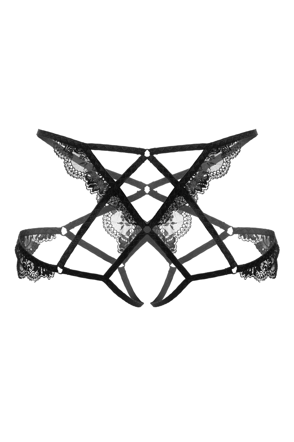 Эротические трусики-стрепы Erolanta Noah черные 46-48