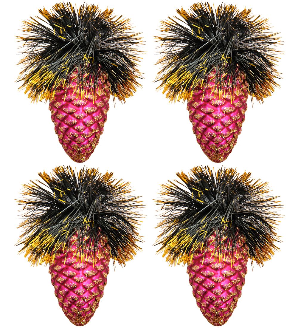 Элита НФШ-1223/3 Набор ел.украшений Шар 4шт «Шишки» красный