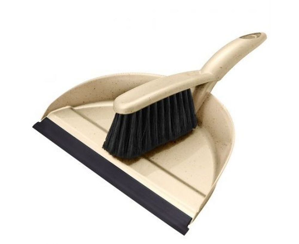 Щетка-сметка с совком с кромкой (набор) Malta, бежевый 221211327/04 IDIland