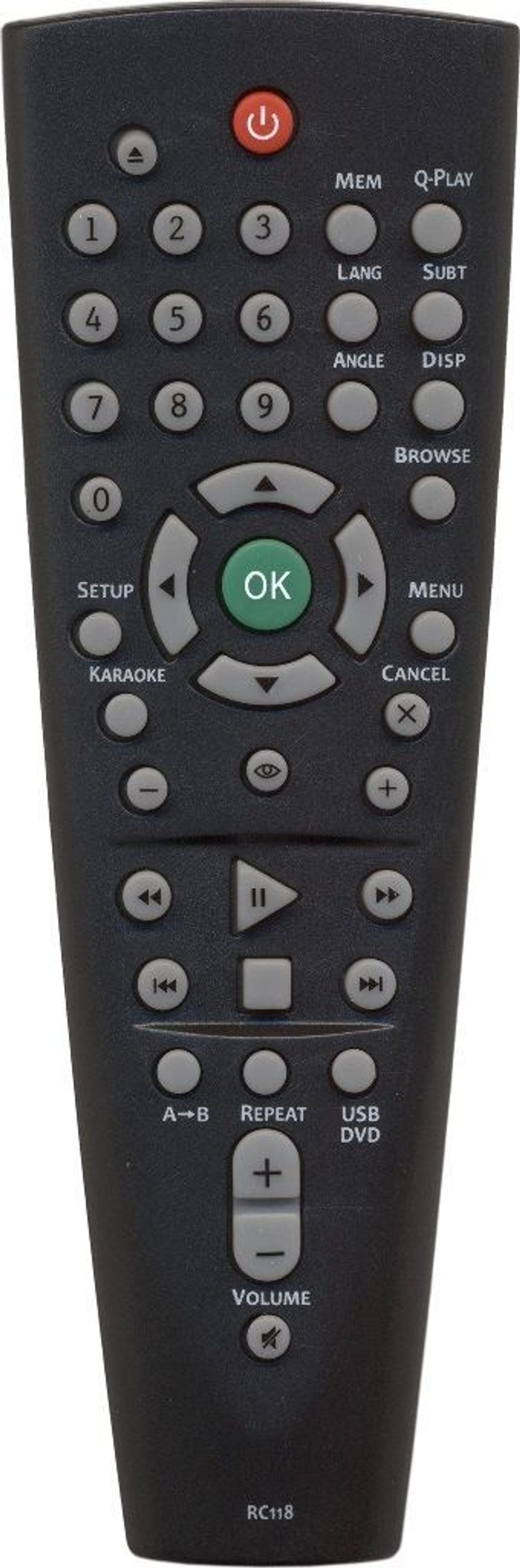Пульт для DVD плеера BBK RC-118, DV118SI, DV117SI