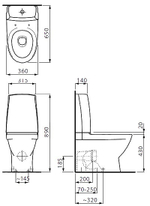 827952 УНИТАЗ-КОМПАКТ LAUFEN PRO N NORDICS