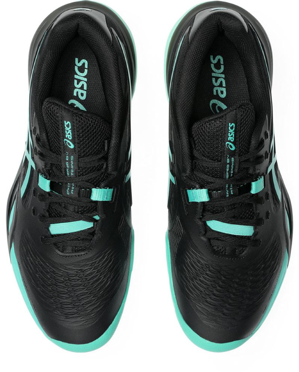 Мужские теннисные кроссовки Asics Gel-Resolution X - black/aurora green