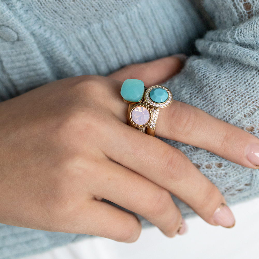 Кольцо Qudo FIRENZE 19 (S) Light Palace Green Opal 107000/40-4510 19 размер 19