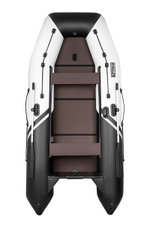 Броня-340 СК слань+киль белый-черный (Лодка ПВХ под мотор с усилением)